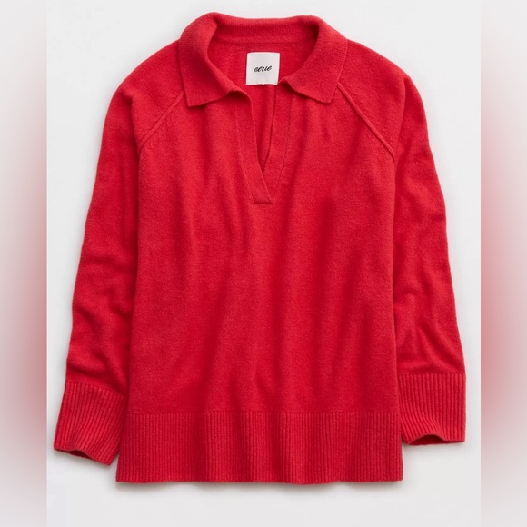 AERIE unREAL Oversized Polo Sweater - Picture 5 of 6